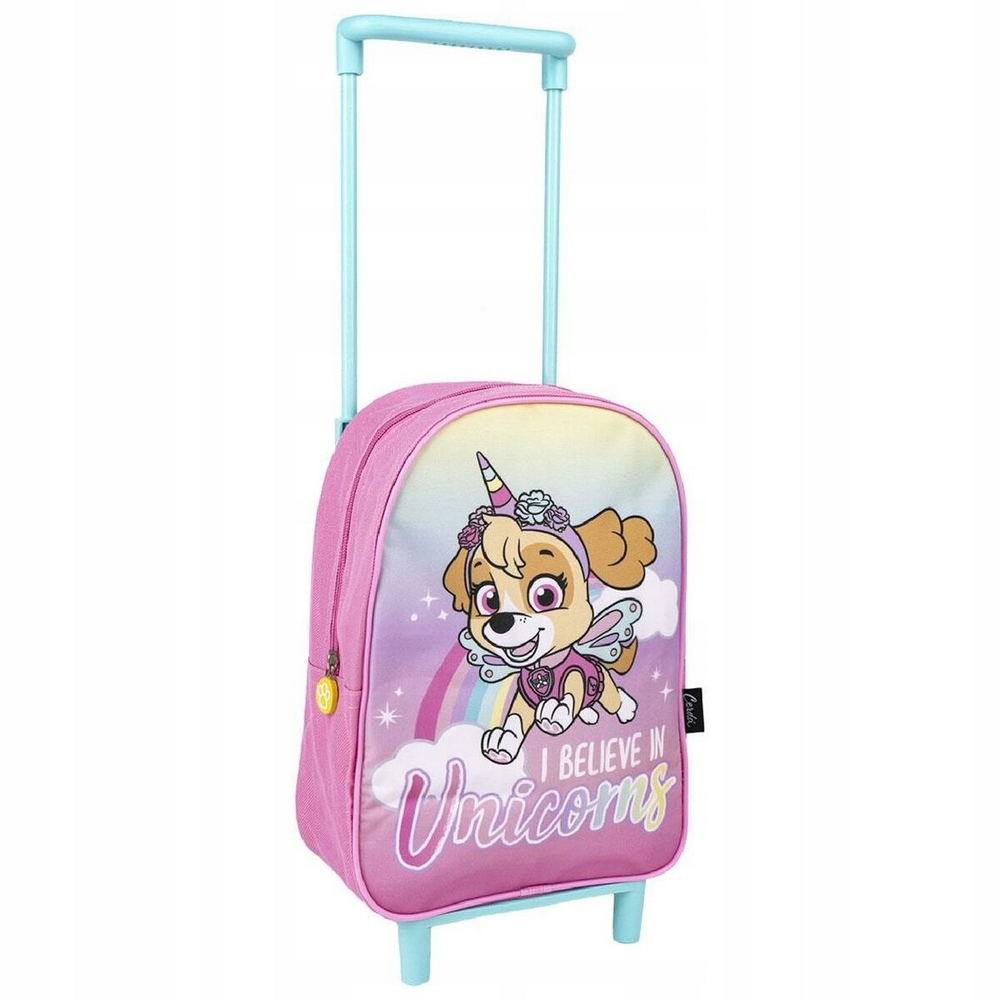 Školský batoh na kolieskach Paw Patrol, ružový, pre deti